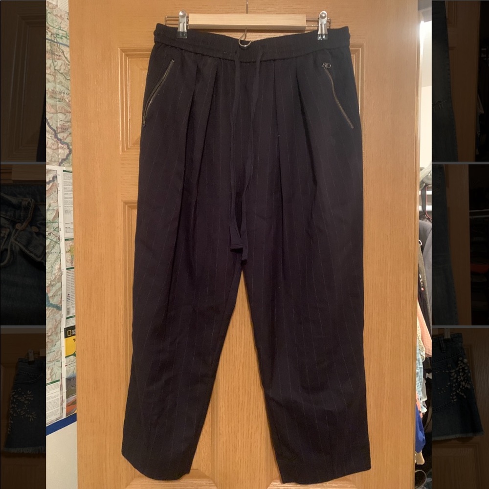 free people wide leg cropped trousers pants